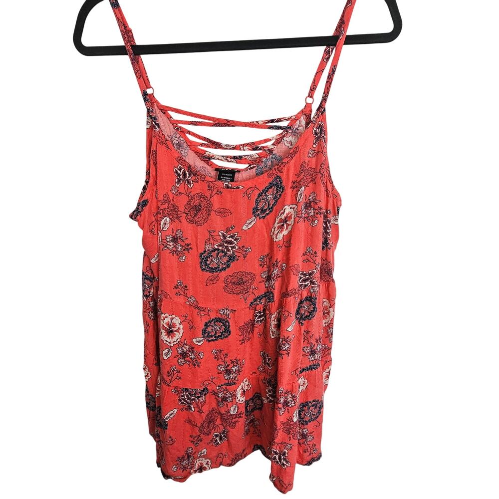 Torrid Womens Foral Tank Plus Size 0X Cottagecore Boho Hippie Festival Peasant
